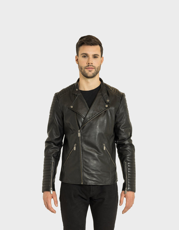 WILLIAM VESTE EN CUIR PERFECTO HOMME